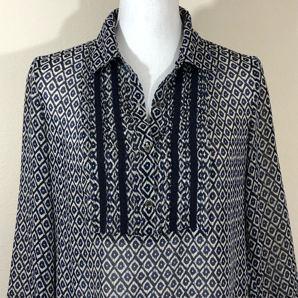 {LUCKY BRAND} - SHEER COMFY TOP / BLOUSE = B1 - Picture 7 of 7